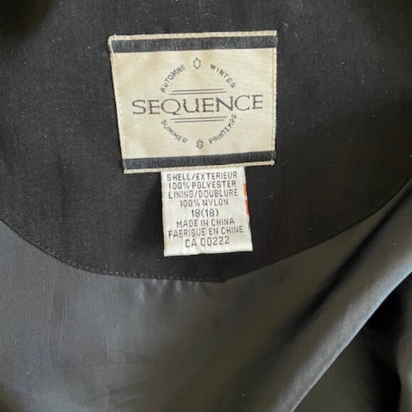 All Weather Woman  Black Light Spring Coat  Size 18  - Sequence - Picture 7 of 12